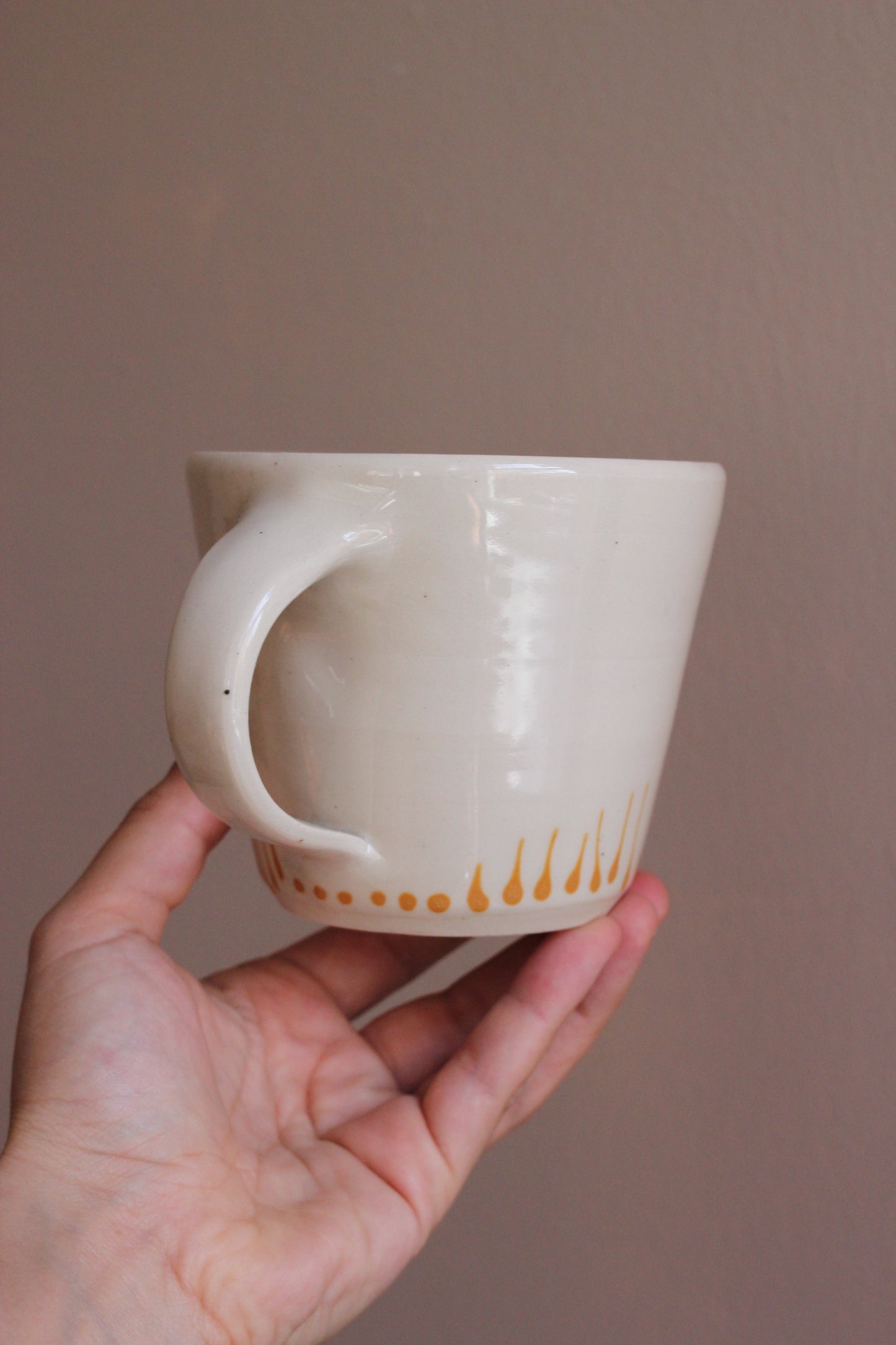 Classic Mug with Golden Yellow Accents