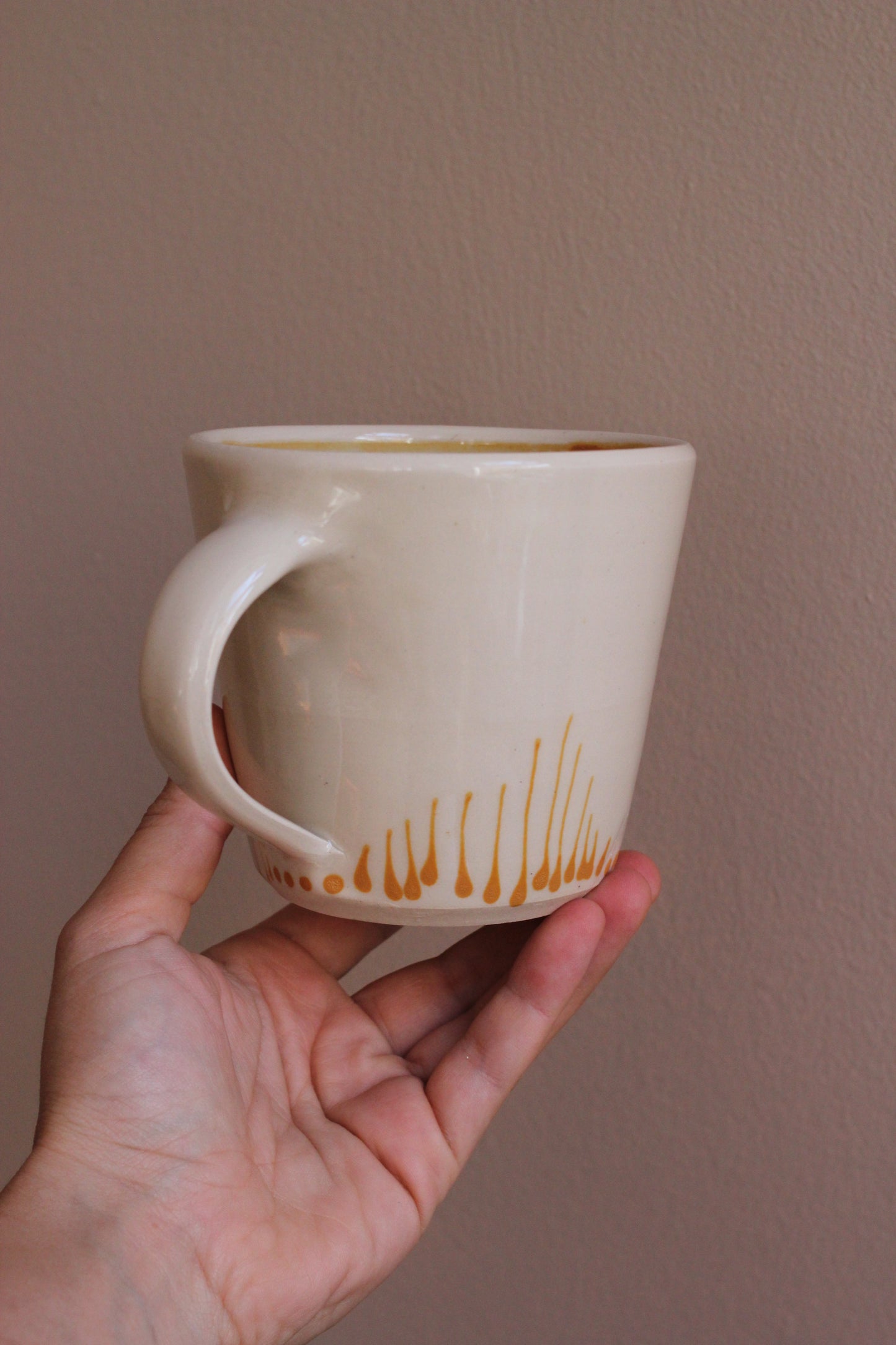 Classic Mug with Golden Yellow Accents