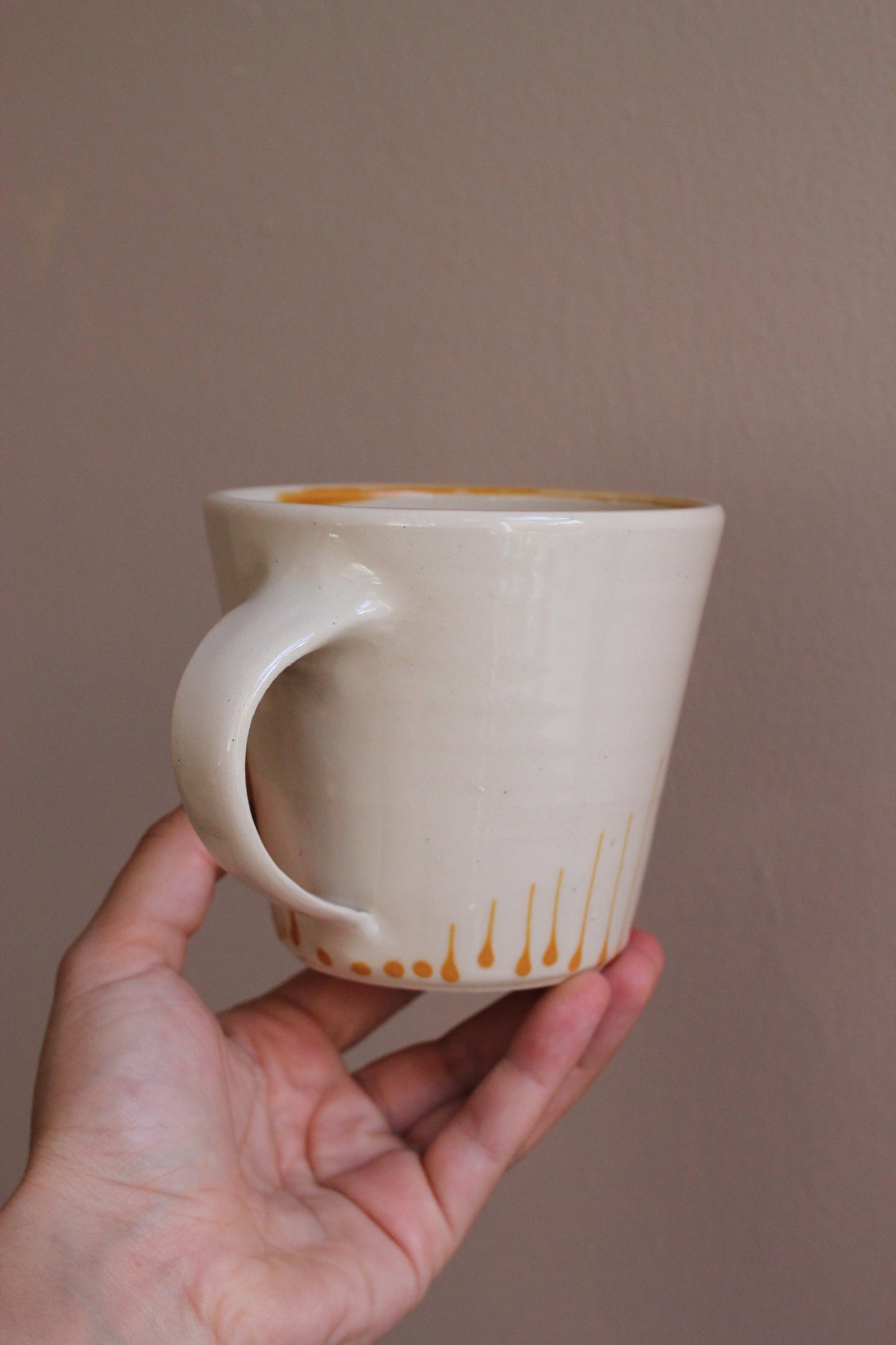 Classic Mug with Golden Yellow Accents
