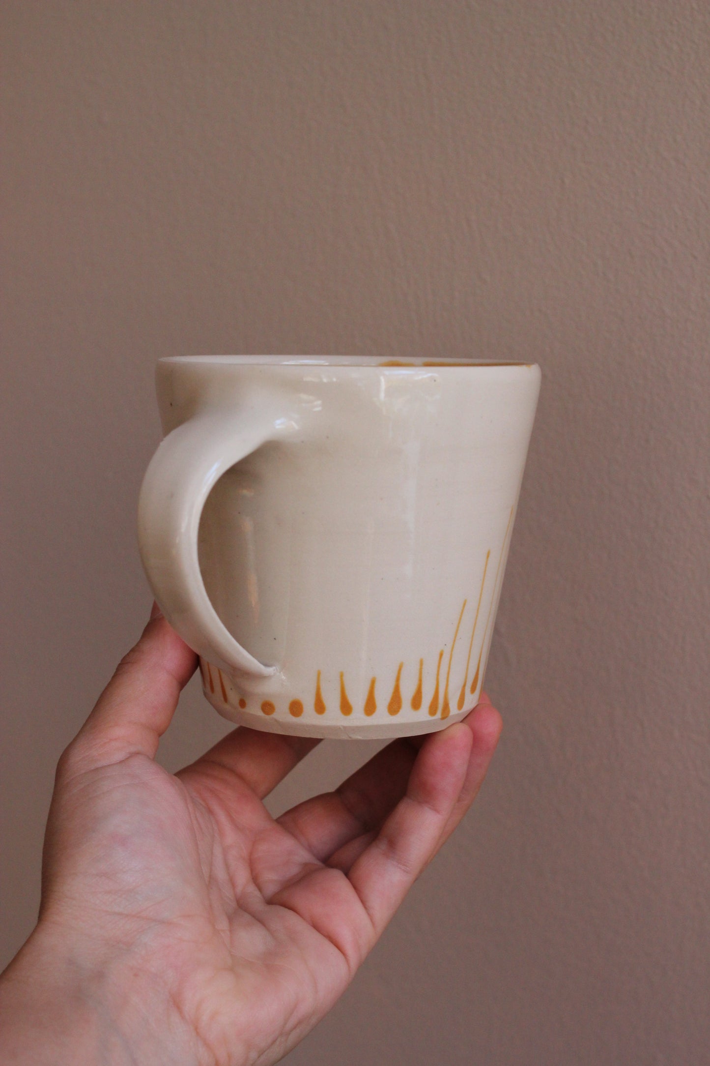 Classic Mug with Golden Yellow Accents