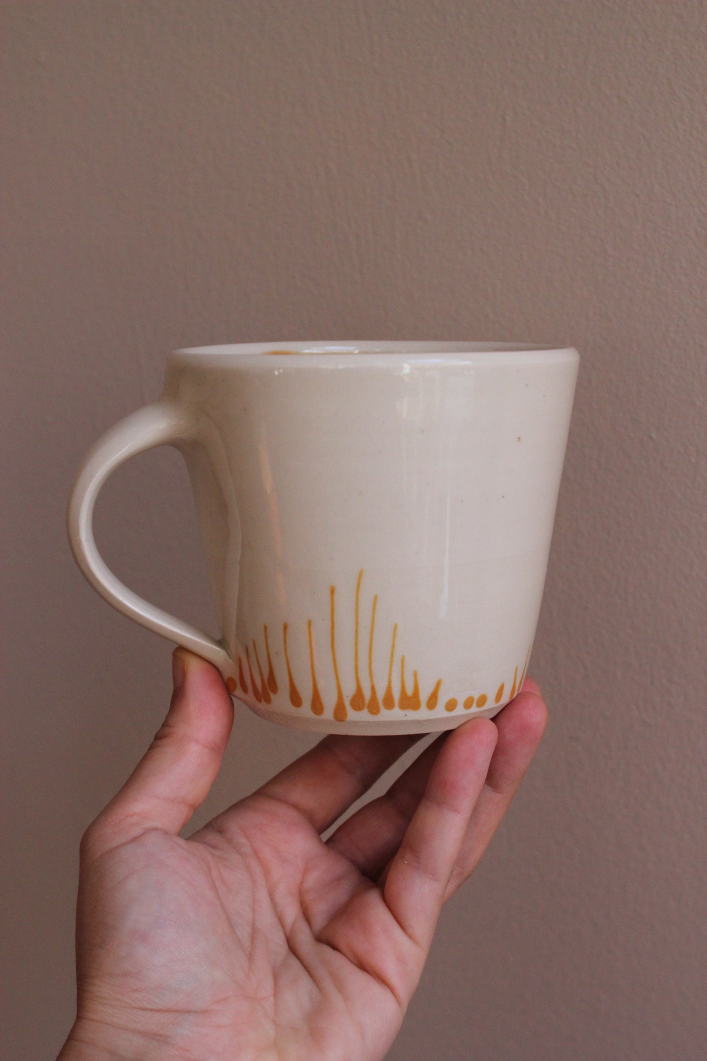 Classic Mug with Golden Yellow Accents