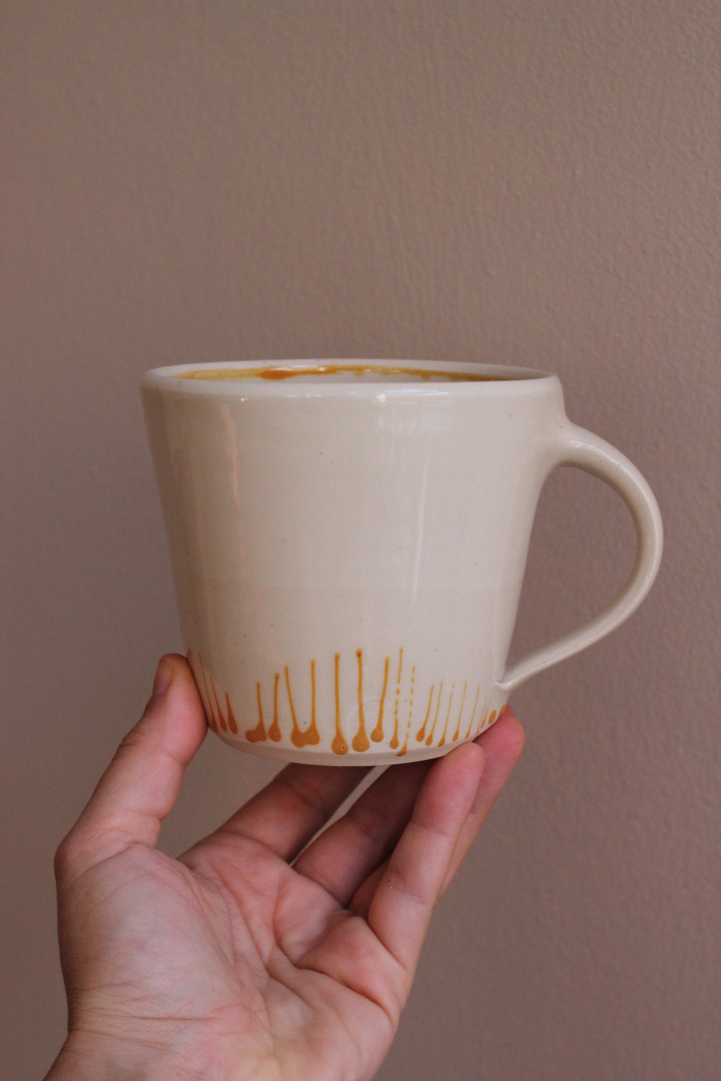 Classic Mug with Golden Yellow Accents