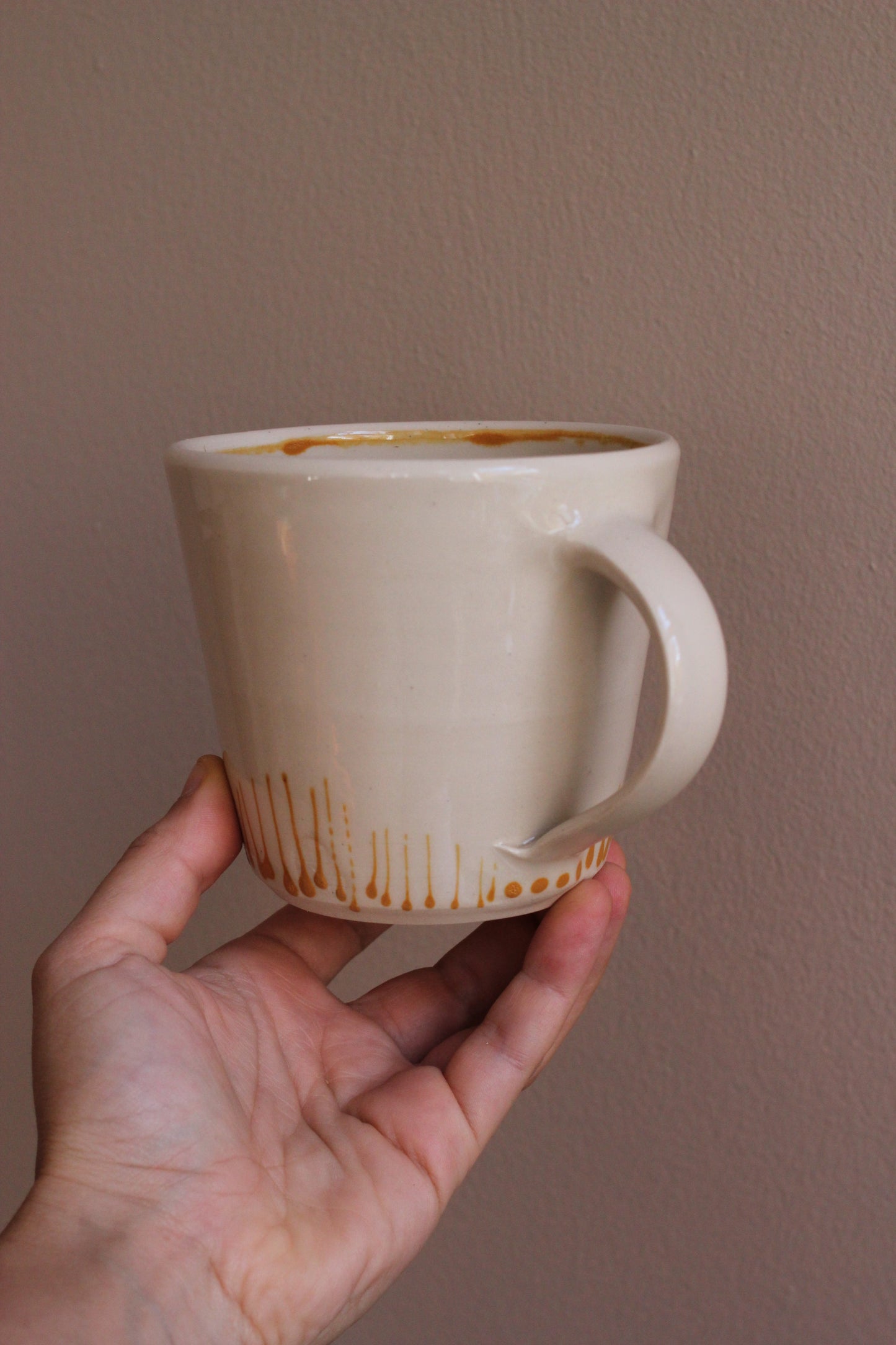 Classic Mug with Golden Yellow Accents