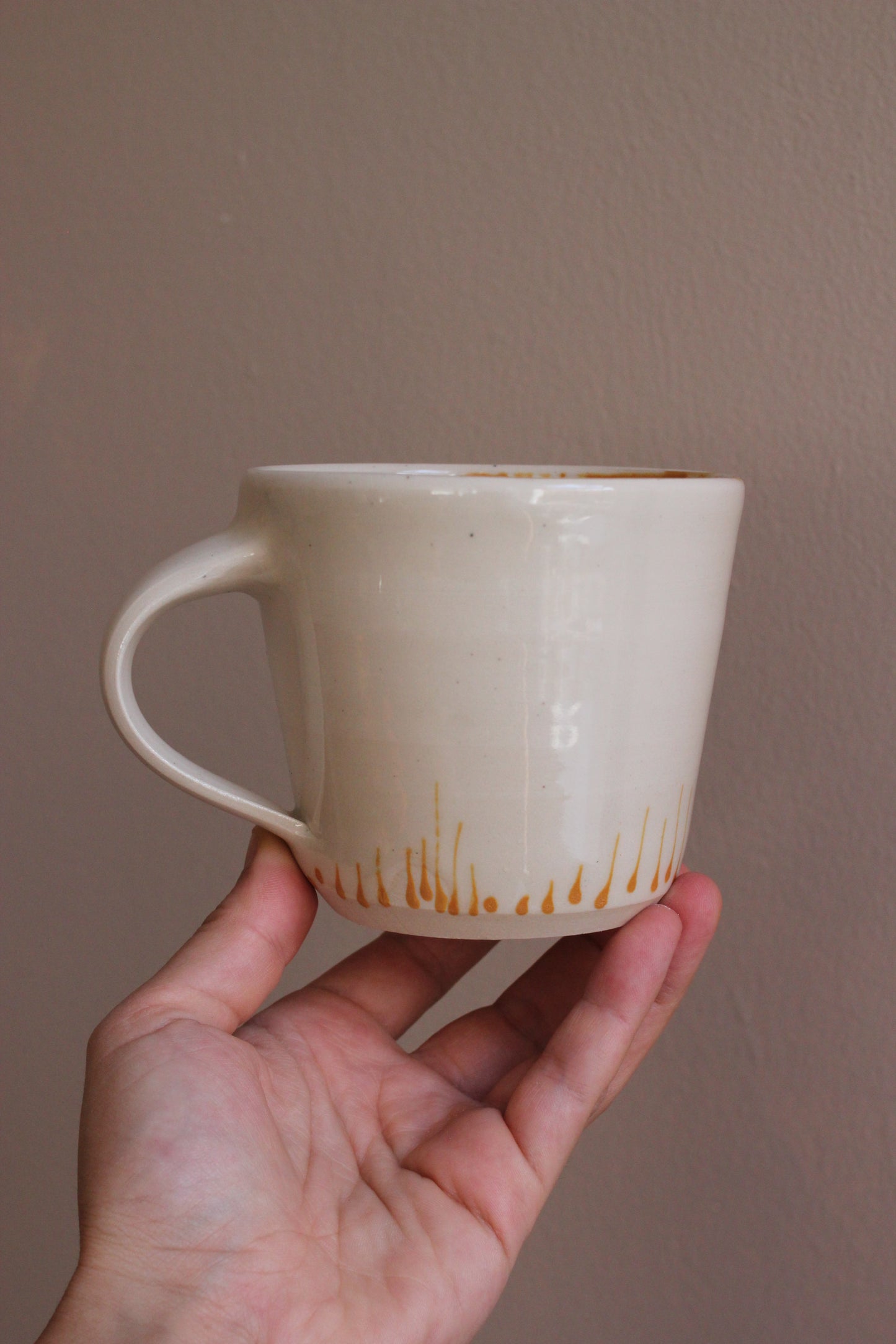 Classic Mug with Golden Yellow Accents