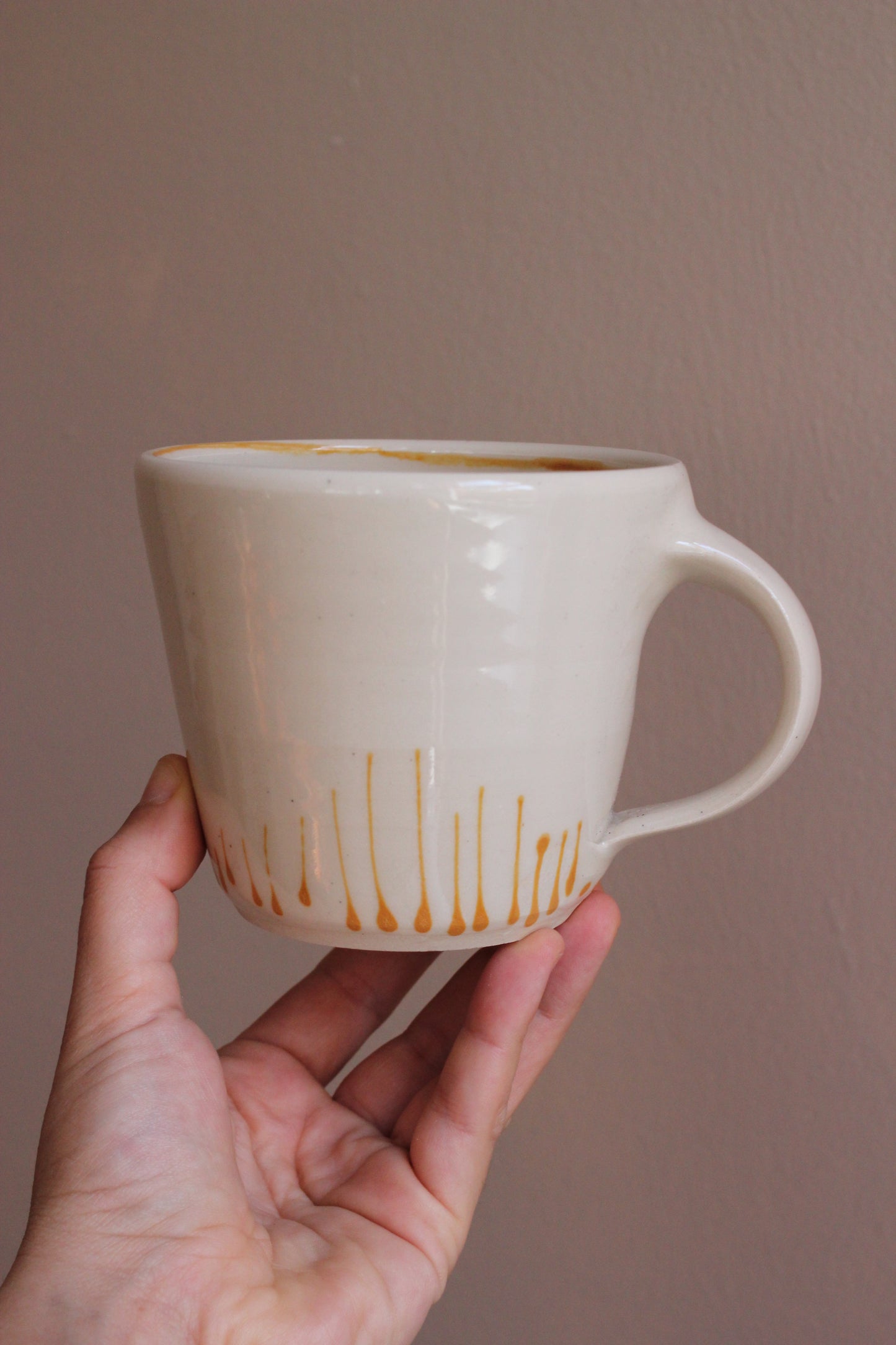 Classic Mug with Golden Yellow Accents