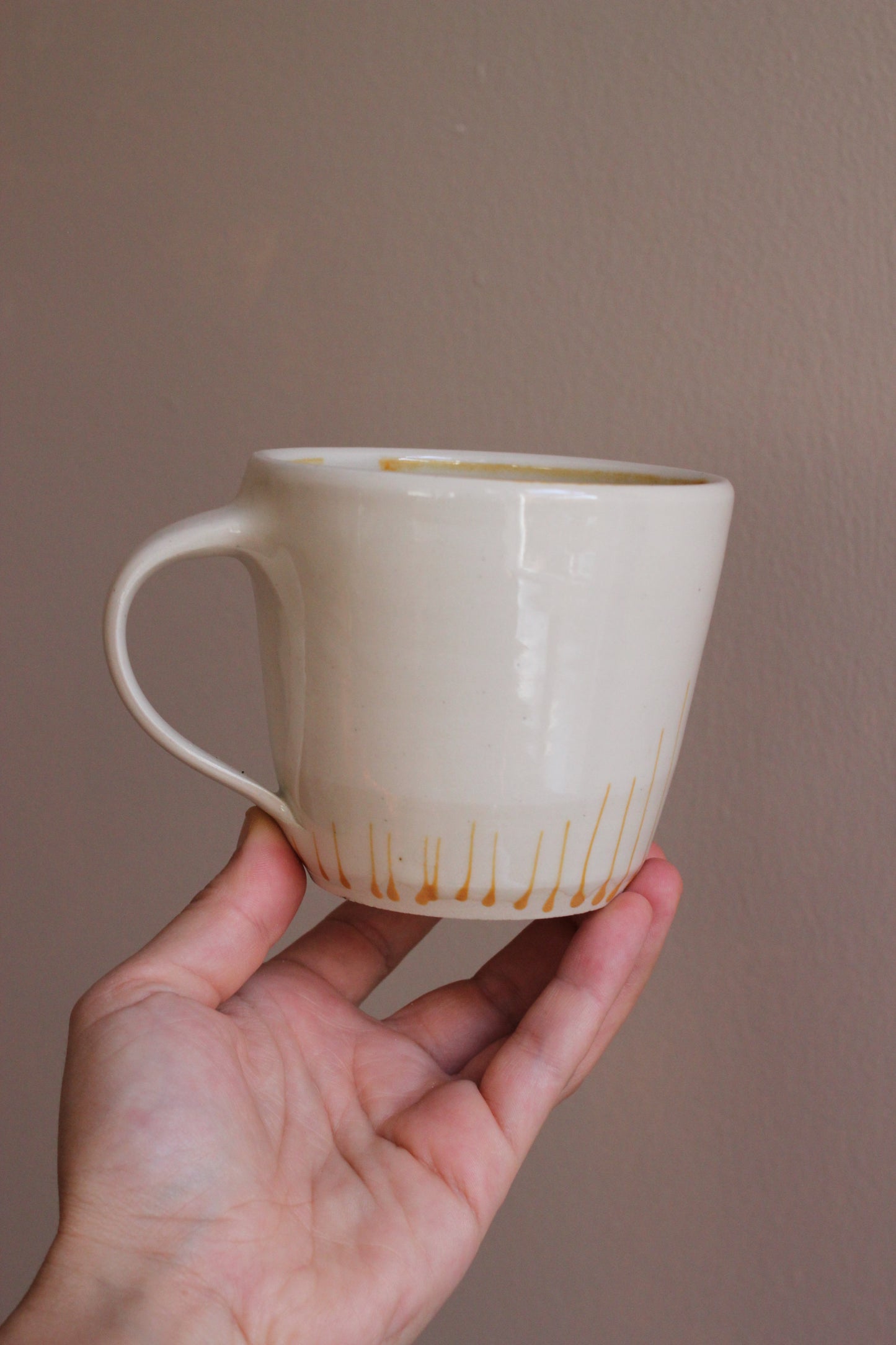 Classic Mug with Golden Yellow Accents