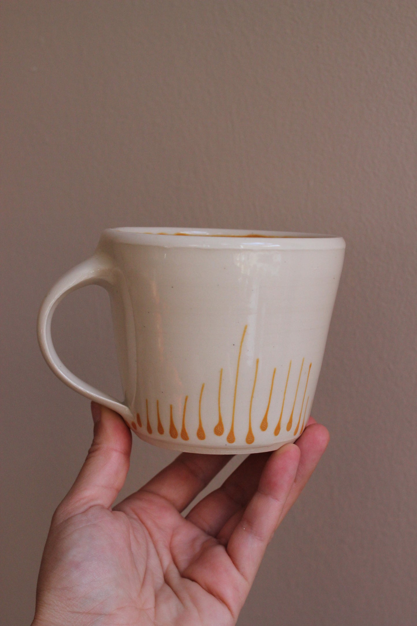 Classic Mug with Golden Yellow Accents