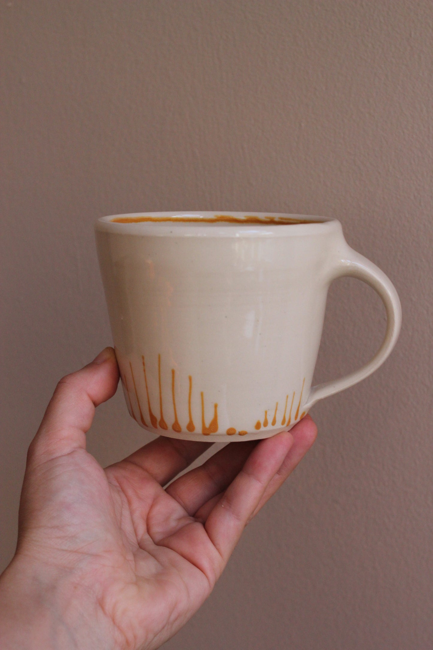 Classic Mug with Golden Yellow Accents