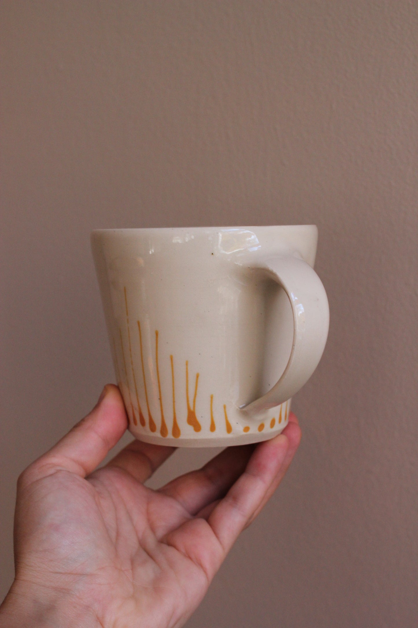Classic Mug with Golden Yellow Accents
