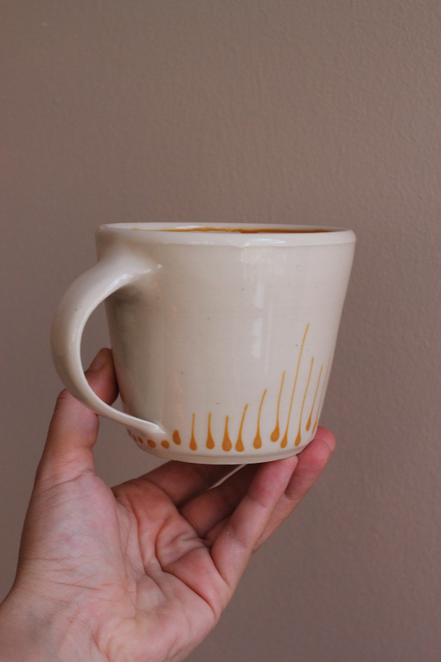 Classic Mug with Golden Yellow Accents