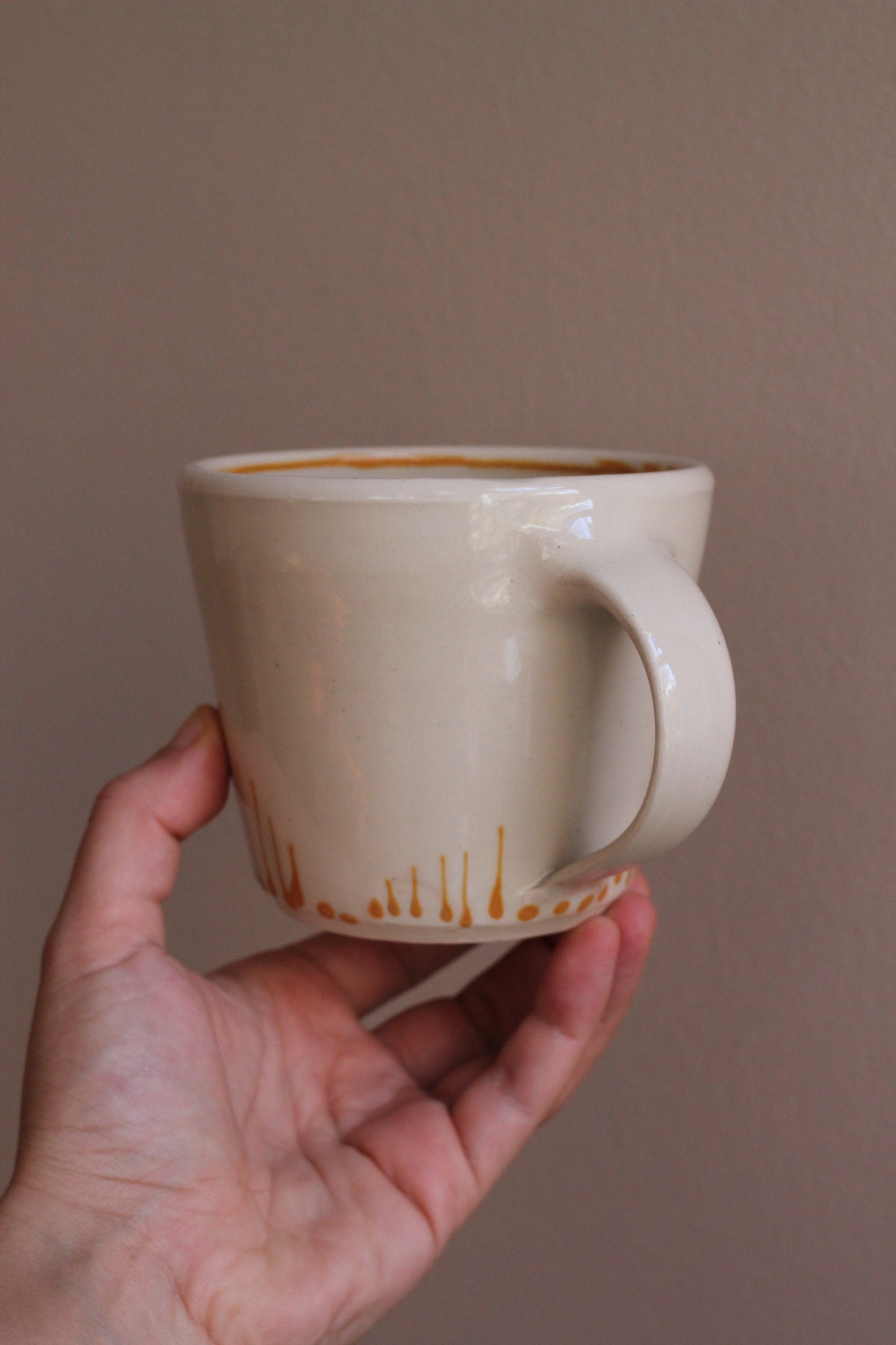 Classic Mug with Golden Yellow Accents