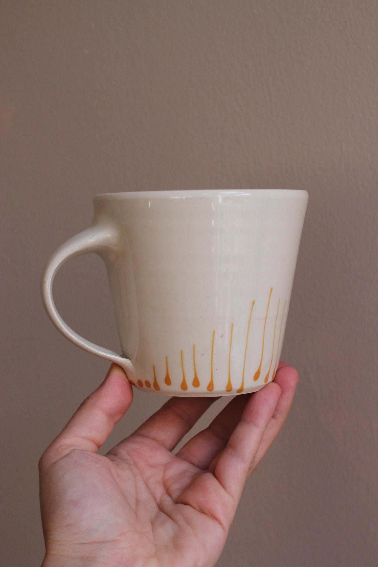 Classic Mug with Golden Yellow Accents