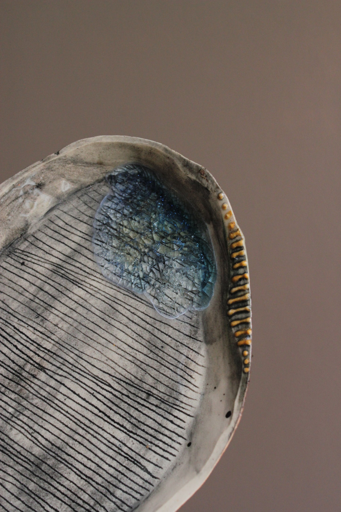Textured Tray with Melted Glass