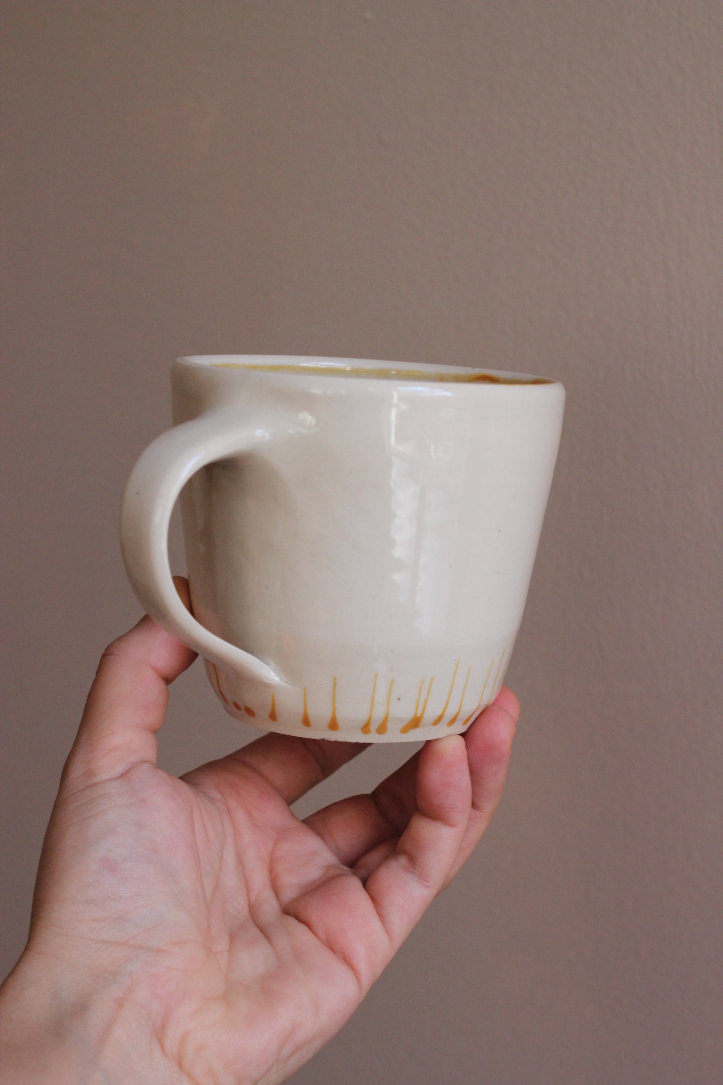 Classic Mug with Golden Yellow Accents