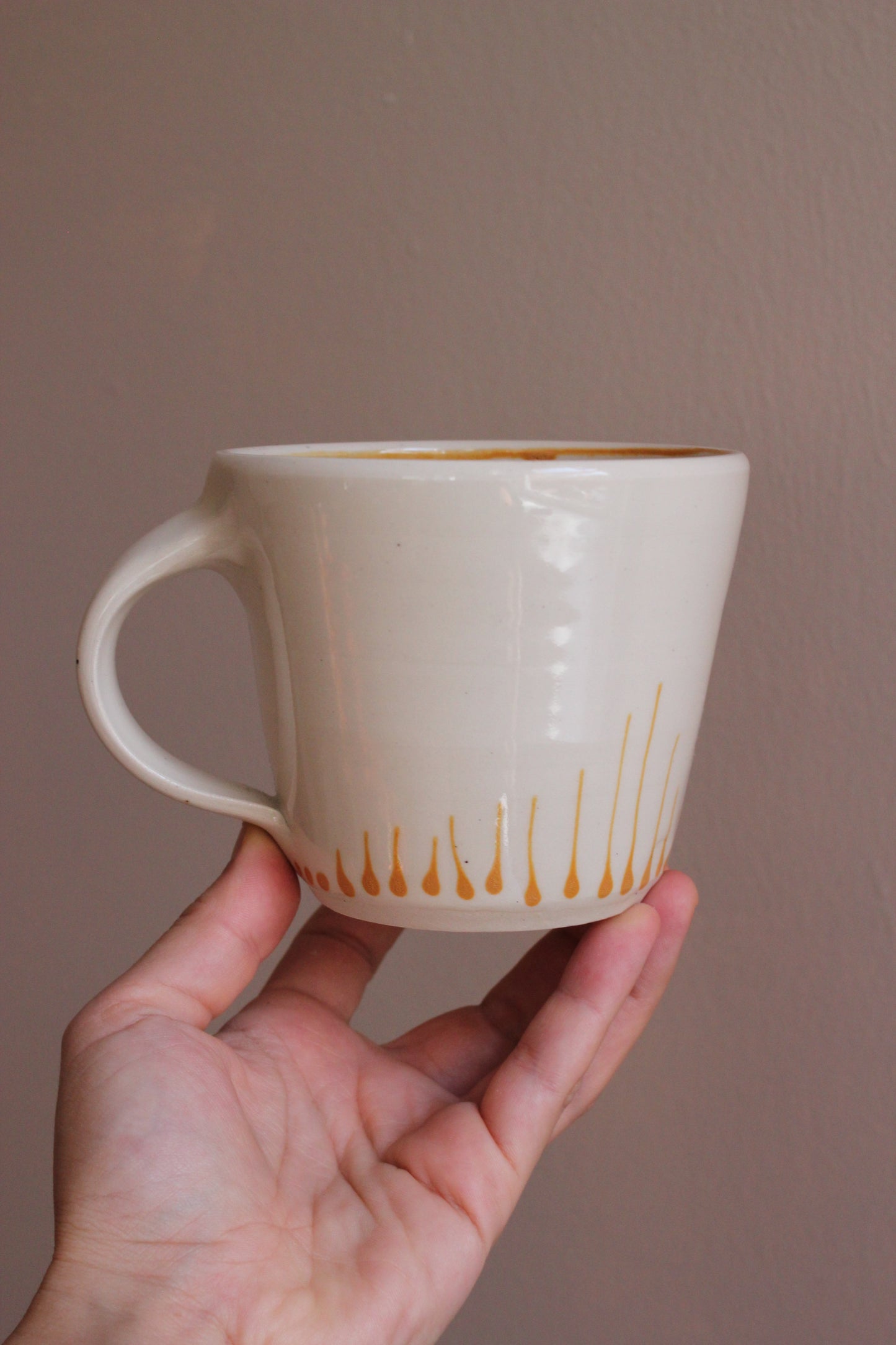Classic Mug with Golden Yellow Accents