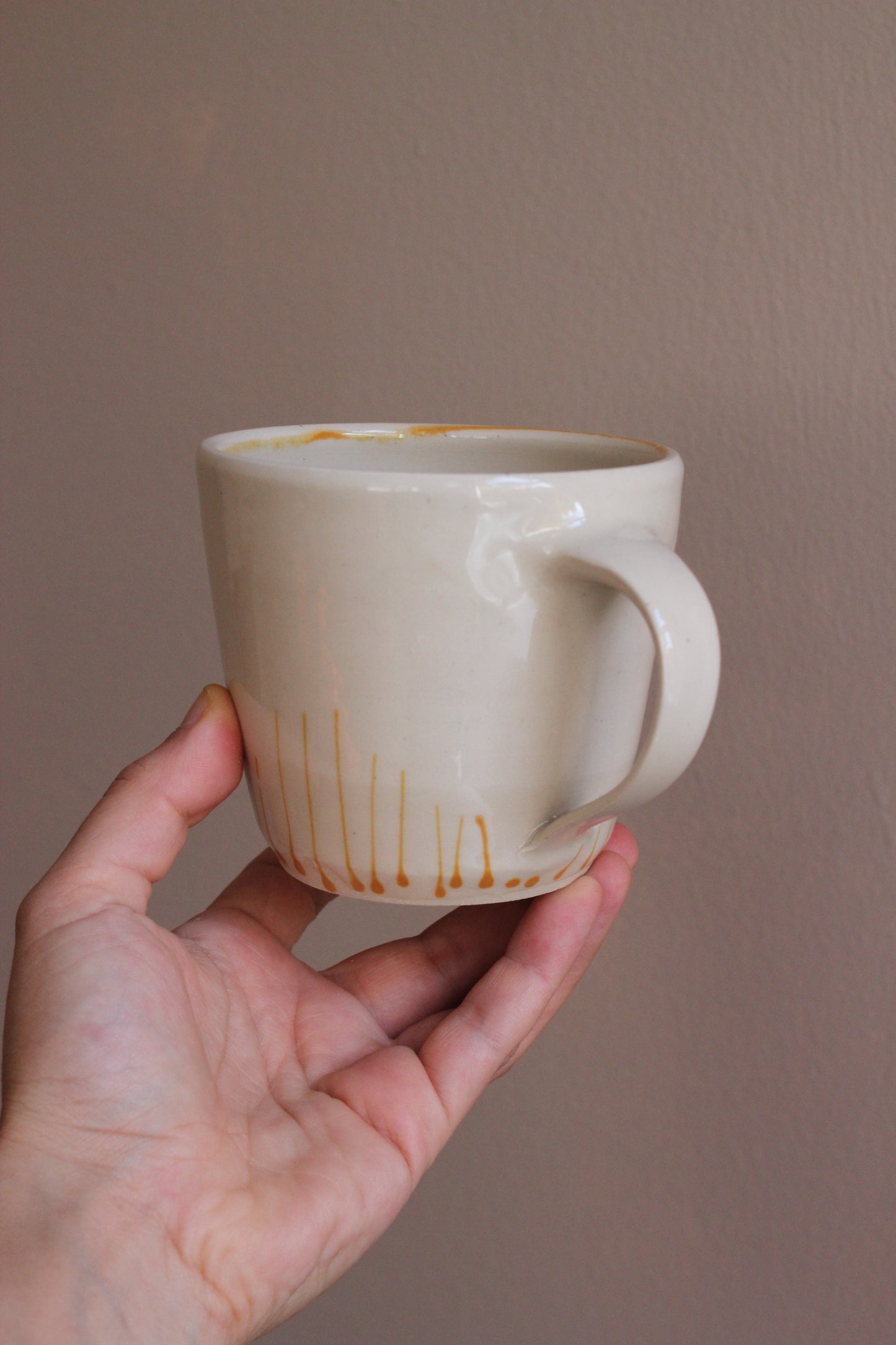 Classic Mug with Golden Yellow Accents