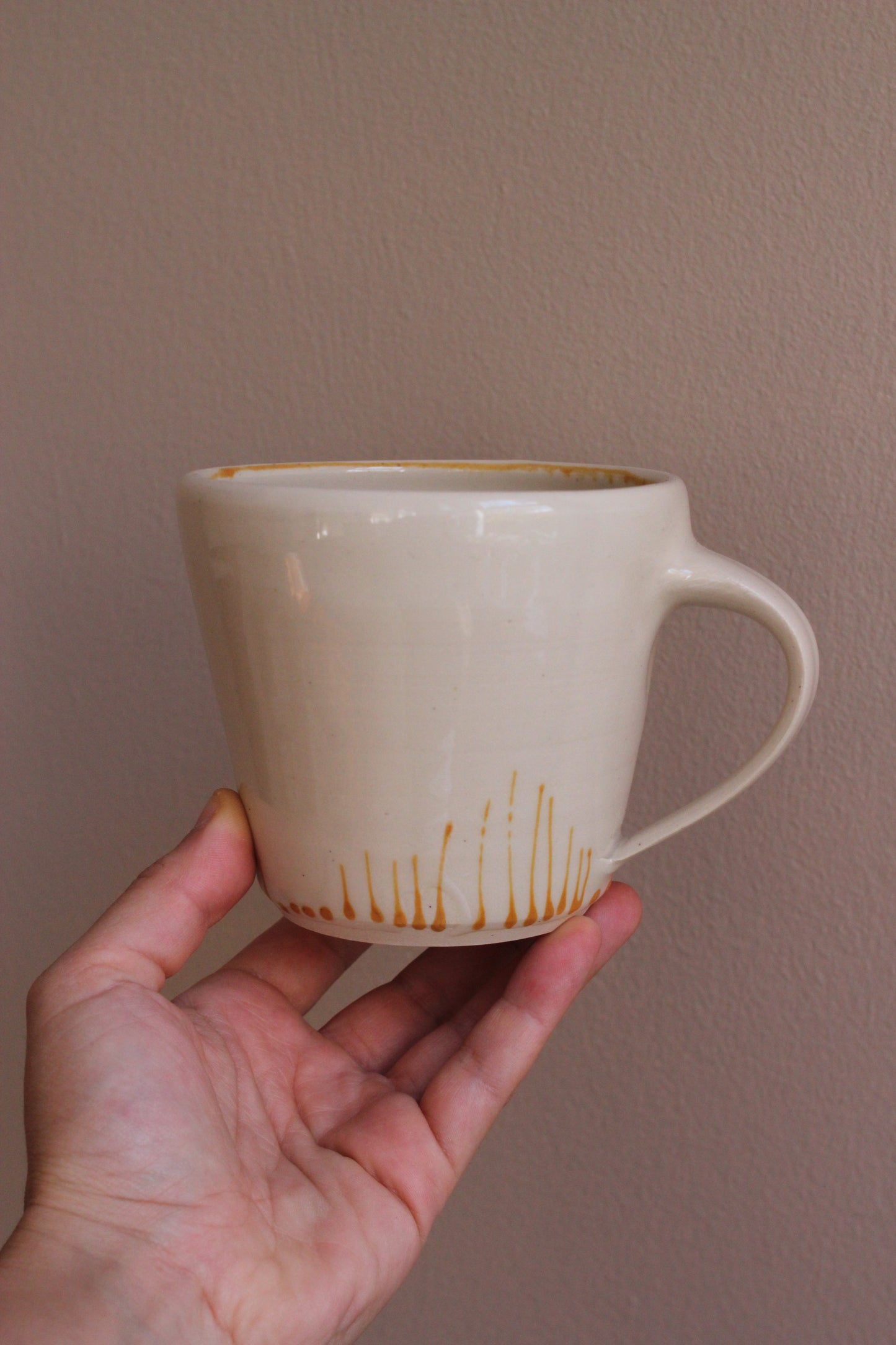 Classic Mug with Golden Yellow Accents