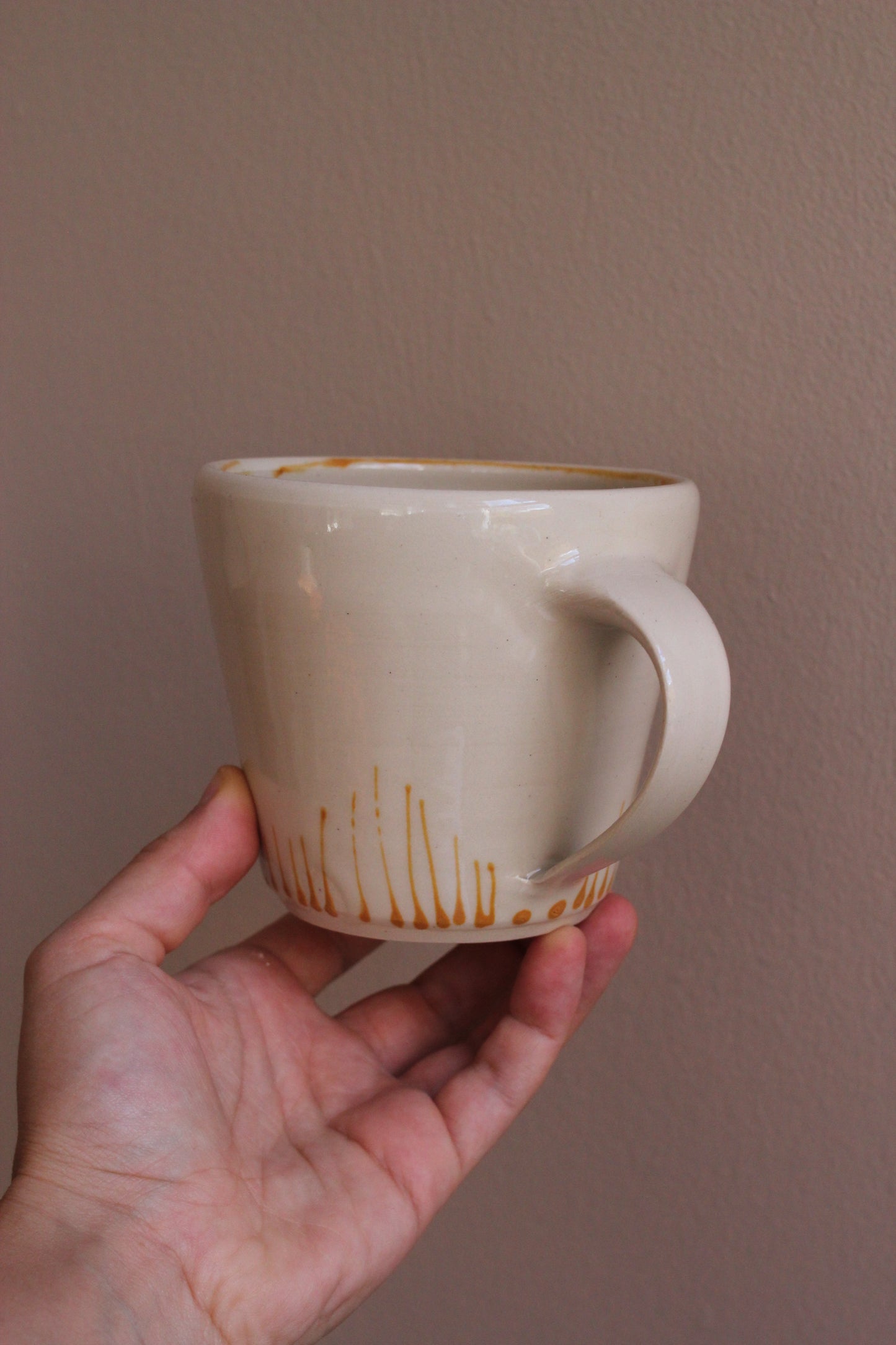 Classic Mug with Golden Yellow Accents