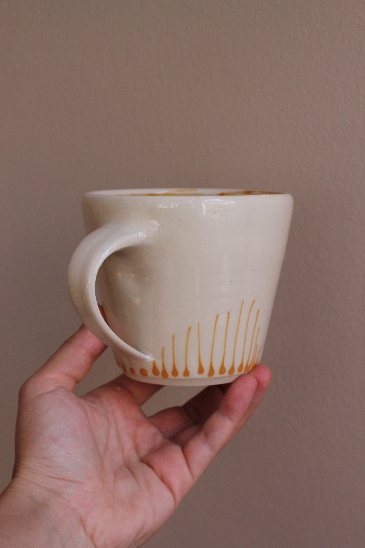 Classic Mug with Golden Yellow Accents