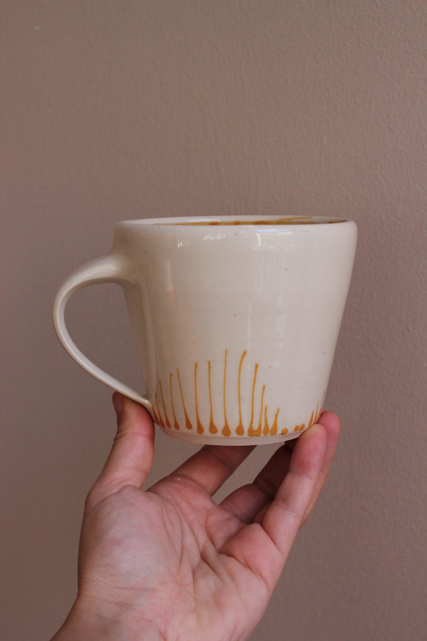 Classic Mug with Golden Yellow Accents
