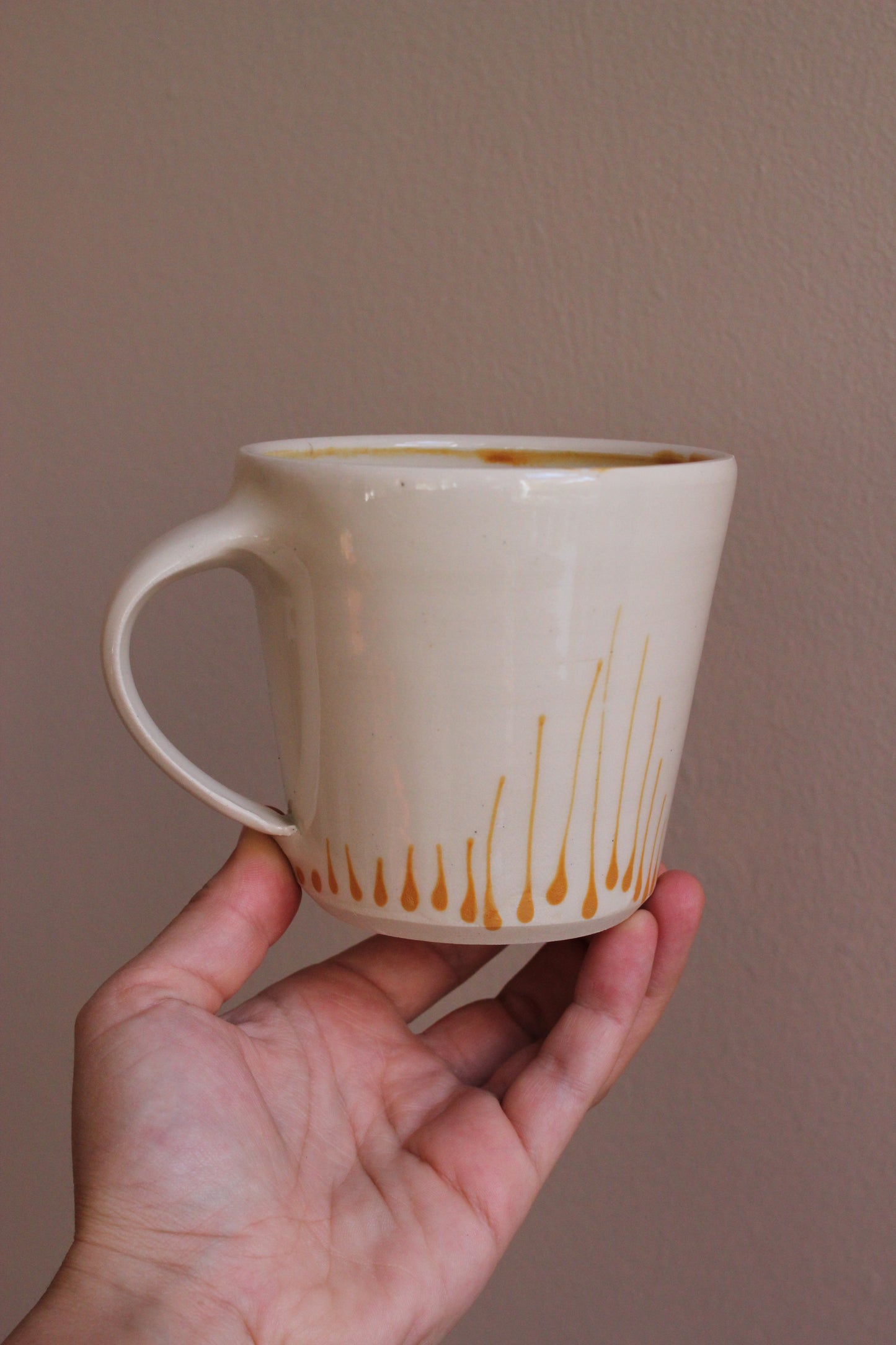 Classic Mug with Golden Yellow Accents