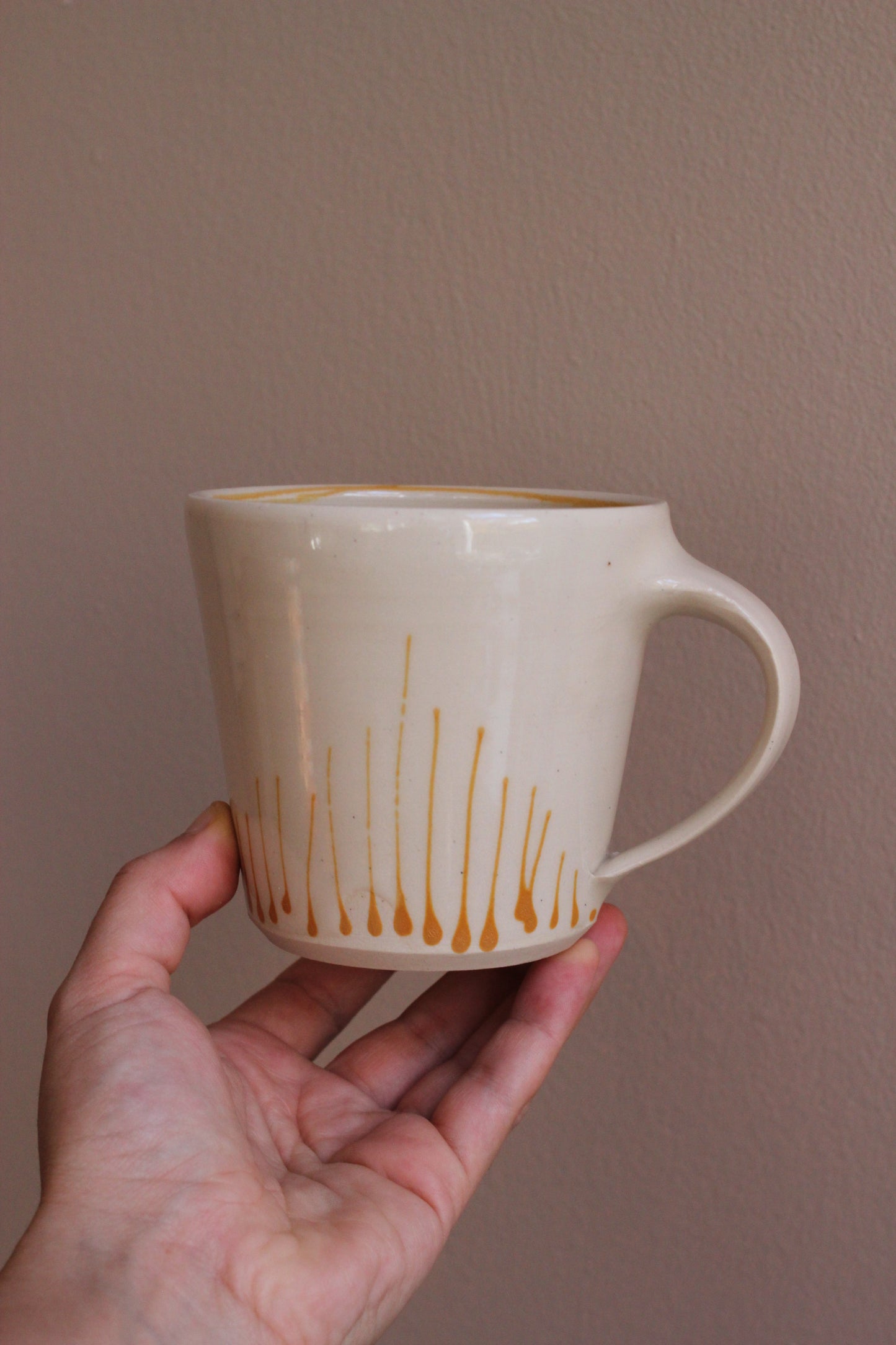Classic Mug with Golden Yellow Accents