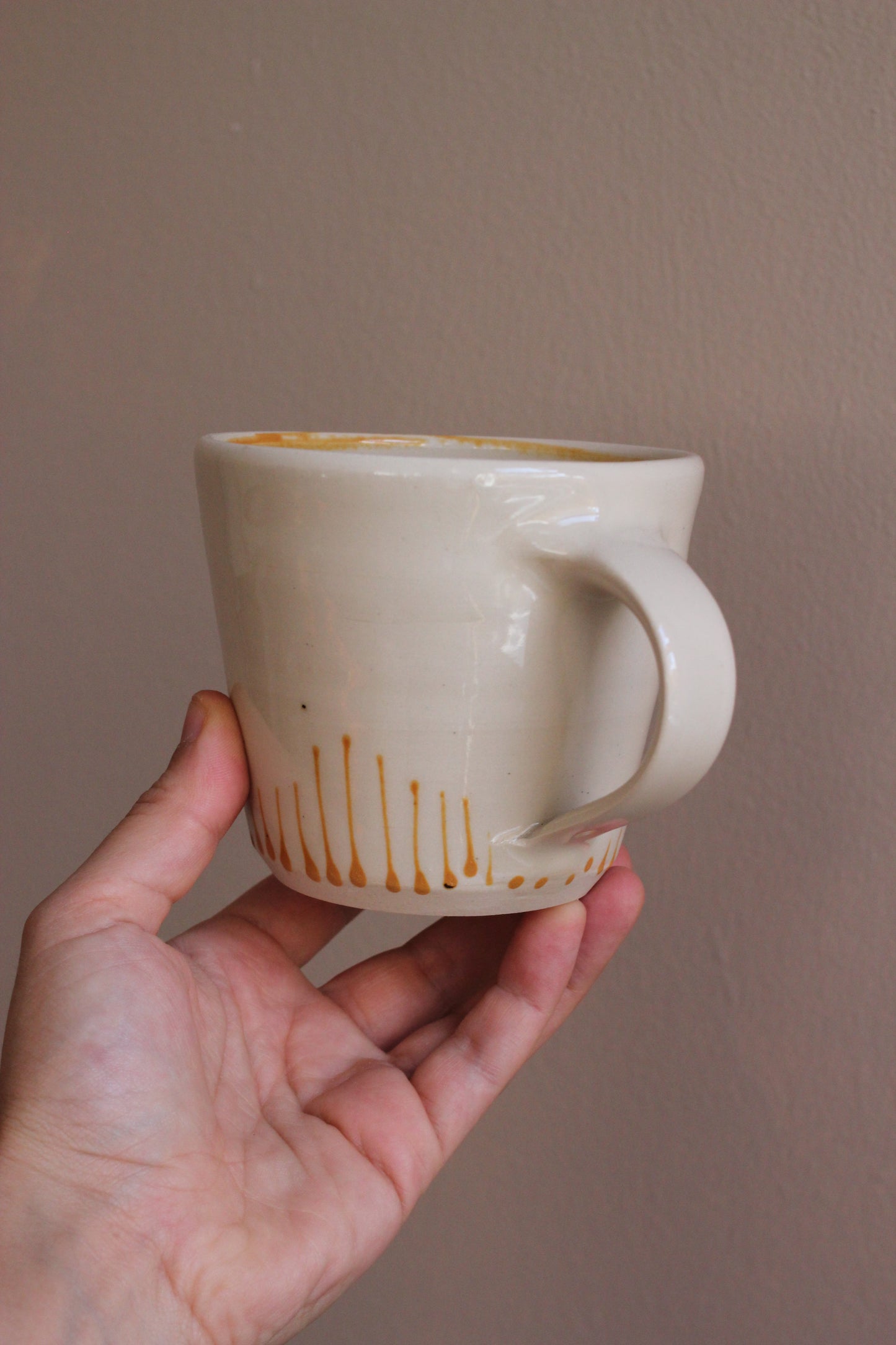 Classic Mug with Golden Yellow Accents