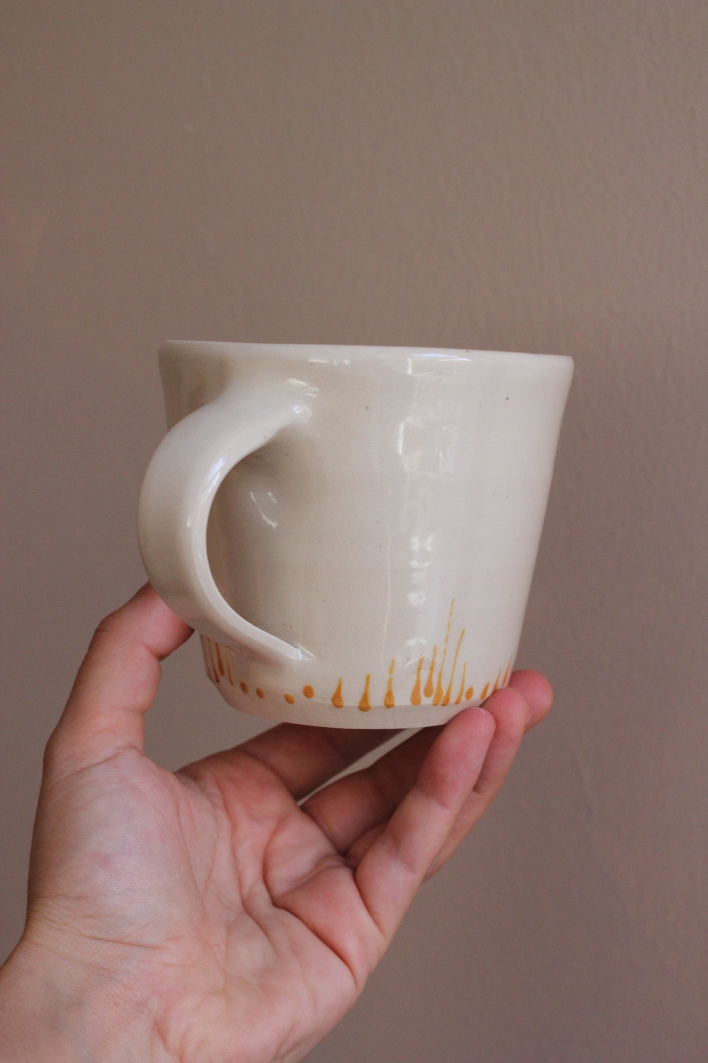 Classic Mug with Golden Yellow Accents